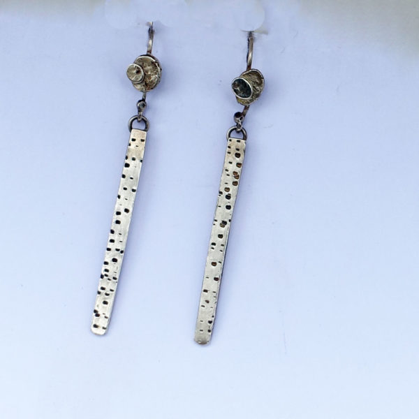 Boucles d'oreilles argent "galet"