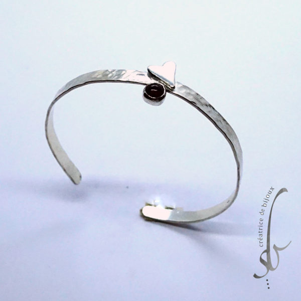 Bracelet coeur et son grenat – Image 3