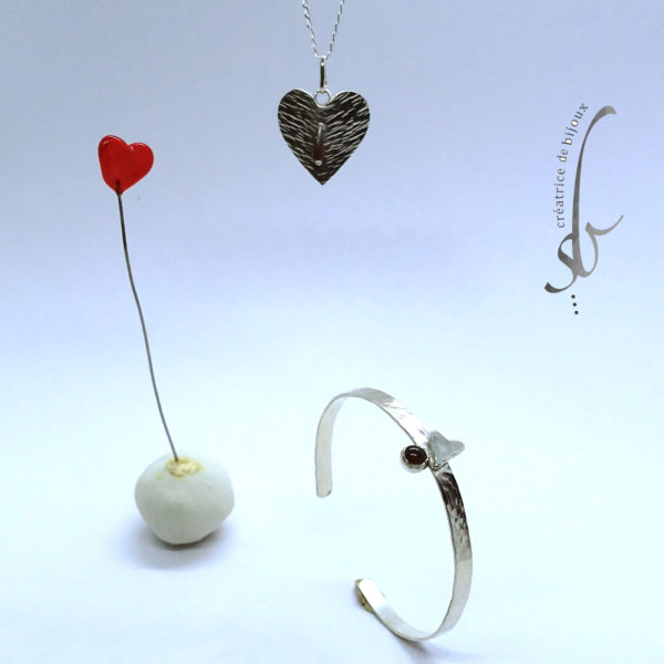 Pendentif Coeur avec grenat – Image 5