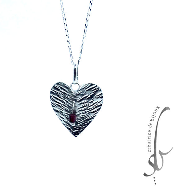 Pendentif en argent massif artisan d'art