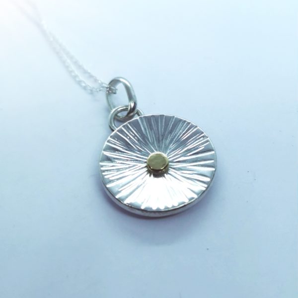 Pendentif argent et or