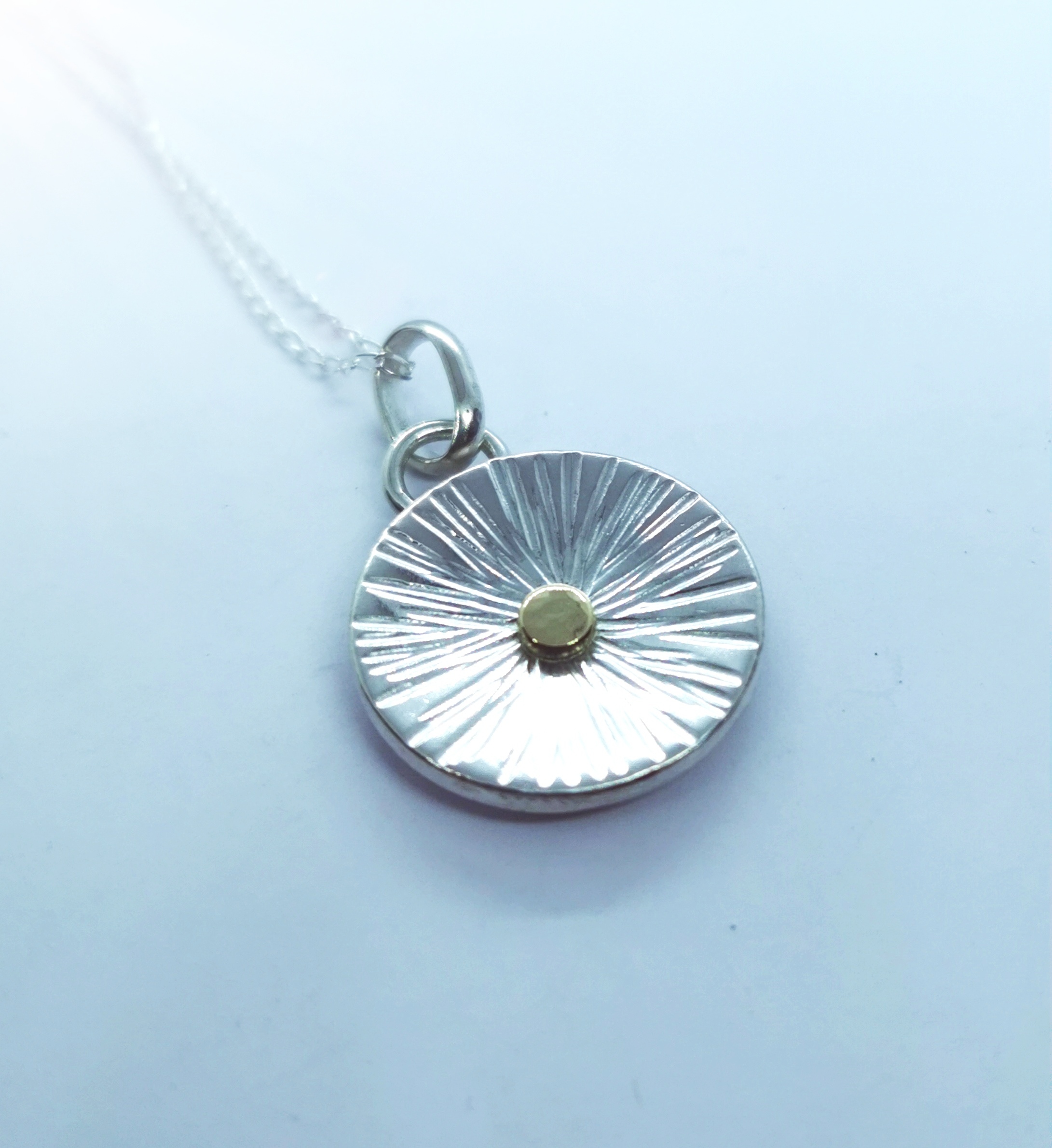 Pendentif argent et or