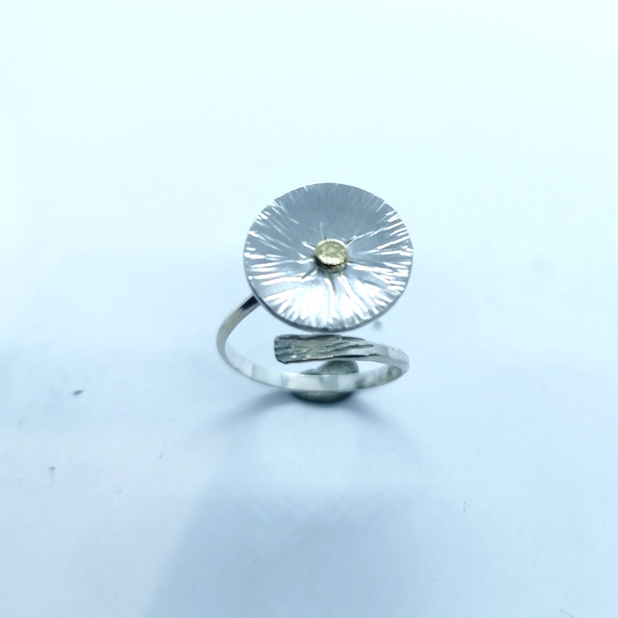 Bague en argent massif et or collection "vivace"