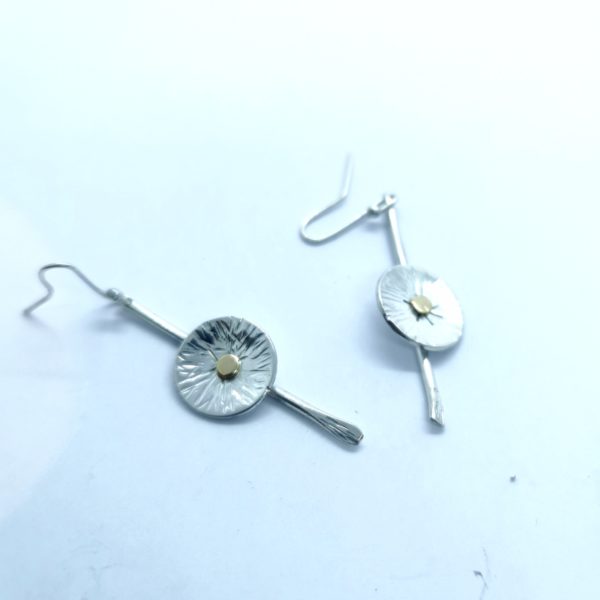 Boucles d'oreilles en argent et or massif