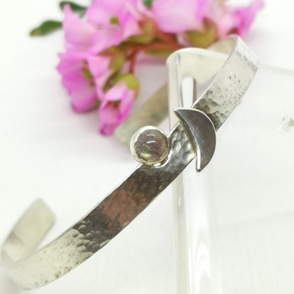 Bracelet argent et pierre précieuse "décroches-moi la lune!" – Image 6