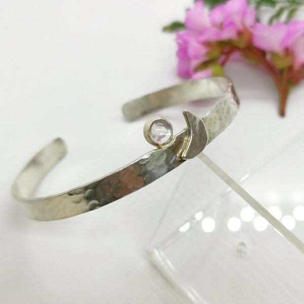 Bracelet argent et pierre précieuse "décroches-moi la lune!" – Image 2