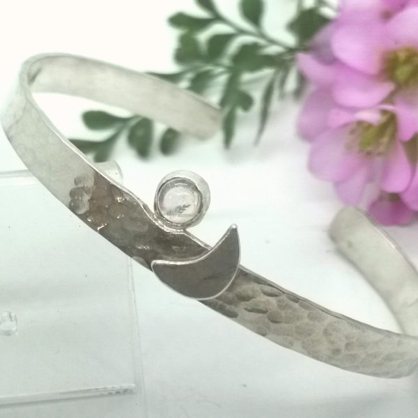 Bracelet argent et pierre précieuse "décroches-moi la lune!" – Image 5