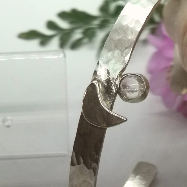 Bracelet argent et pierre précieuse "décroches-moi la lune!" – Image 7