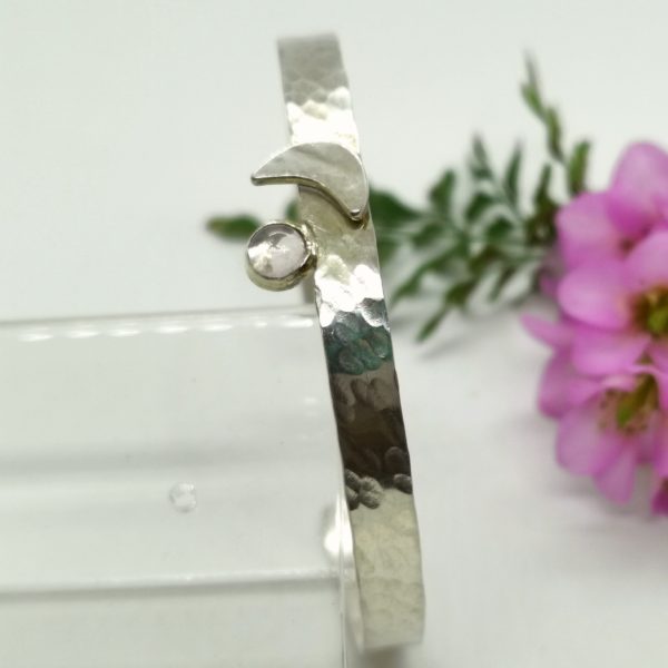 Bracelet argent et pierre précieuse "décroches-moi la lune!" – Image 4