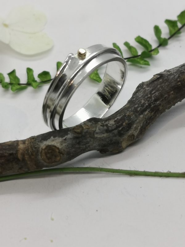 Bracelet manchette argent et or pour lui ou elle collection "lien" – Image 4