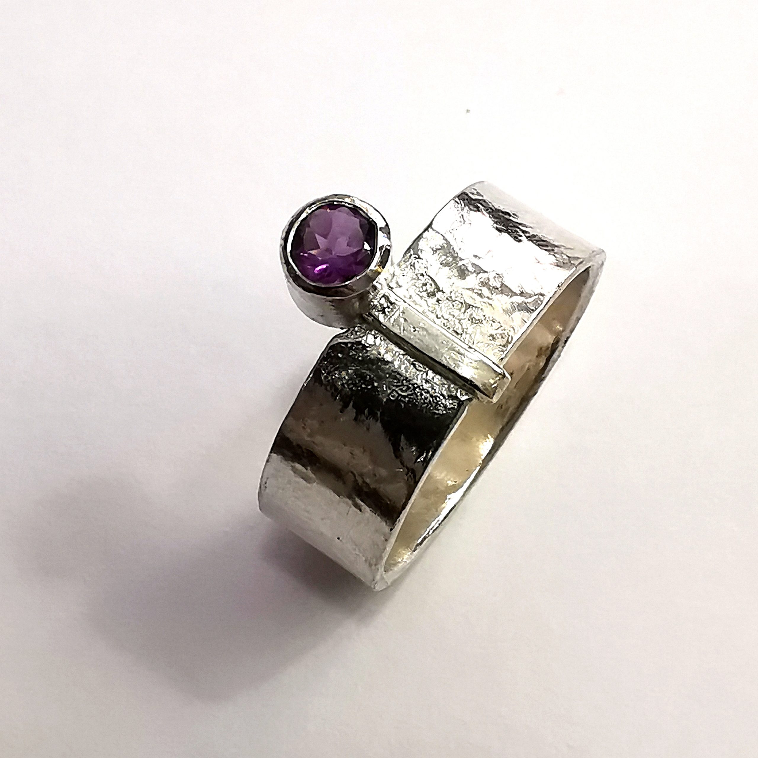 Bague argent "dentelle" améthyste – Image 6