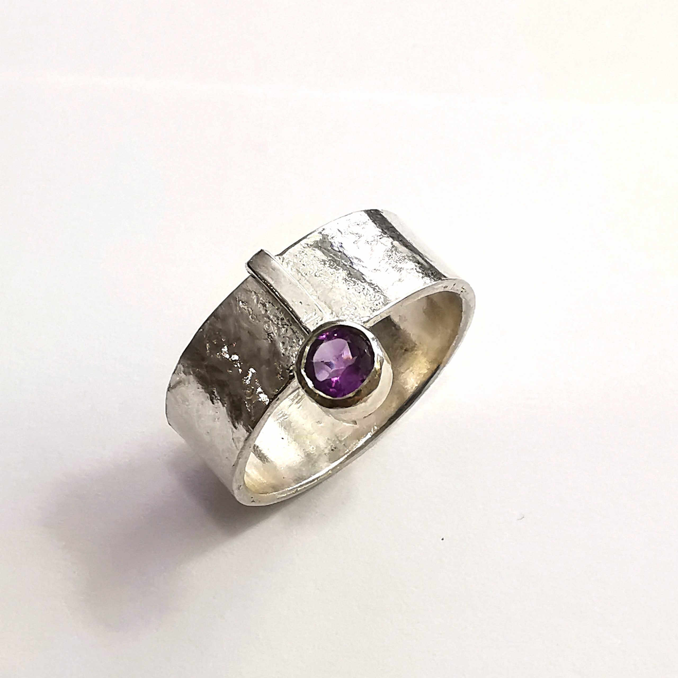 Bague argent "dentelle" améthyste – Image 4