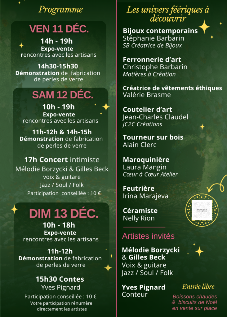 programme expo vente merveilles d'ateliers horaires spectacle démonstration